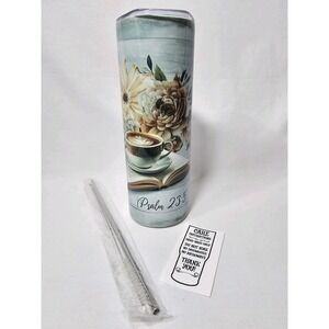 My Cup Overflows With Blessings Psalm 23:5 20oz Stainless‎ Steel Skinny Tumbler